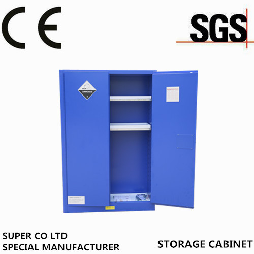 Armário de armazenamento corrosivo de aço azul de Fulfuric 45 galões com as 2 prateleiras Perchloric