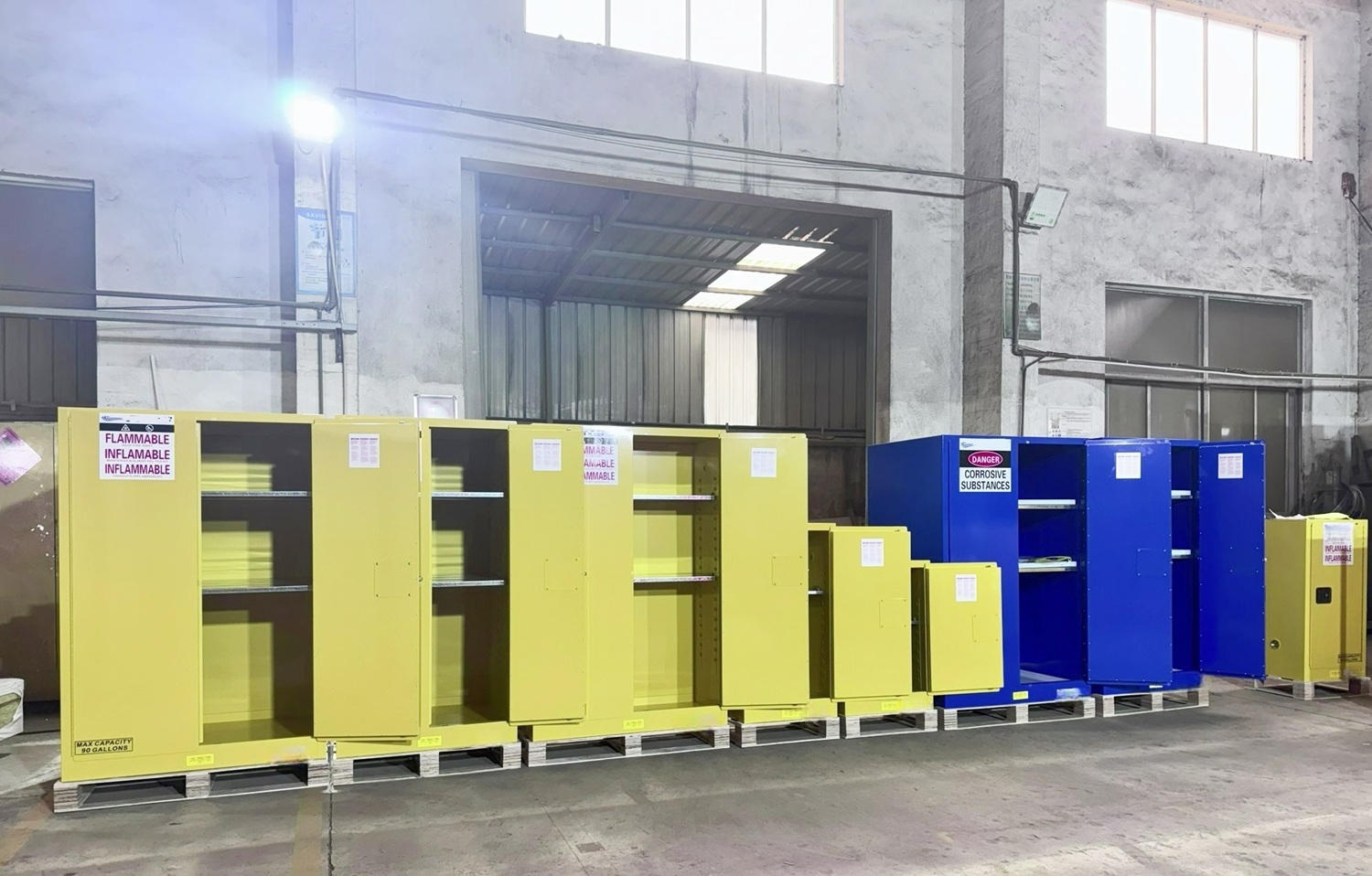 Últimos blogs da empresa sobre Produção em massa de armários de armazenamento de produtos químicos industriais concluída com envio de contêiner pronto
